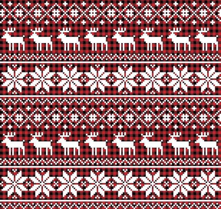 Wektor wzór na boże narodzenie i nowy rok w buffalo plaid. świąteczne tło do projektowania i drukowania, szczególnie