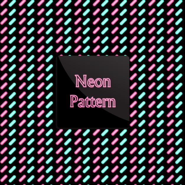 wzór neon Linia Linia przerywana