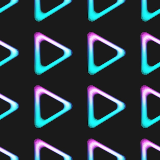 wzór neonowy przycisk odtwarzania