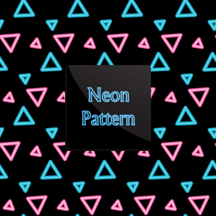 Wektor wzór neonowych trójkątów