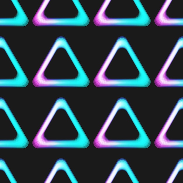 wzór neonowych trójkątów