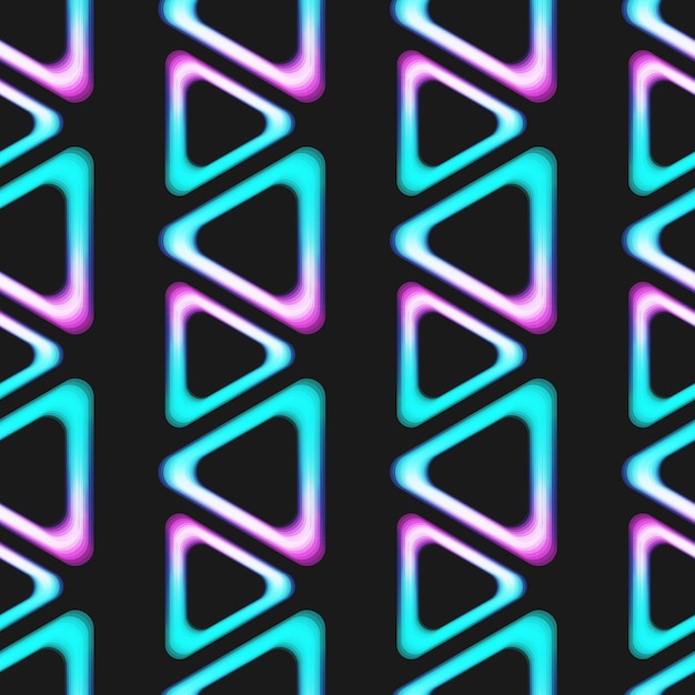 wzór neonowych trójkątów