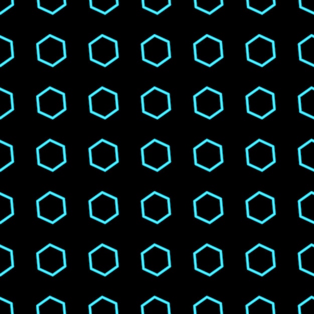 wzór neonu Hexagon