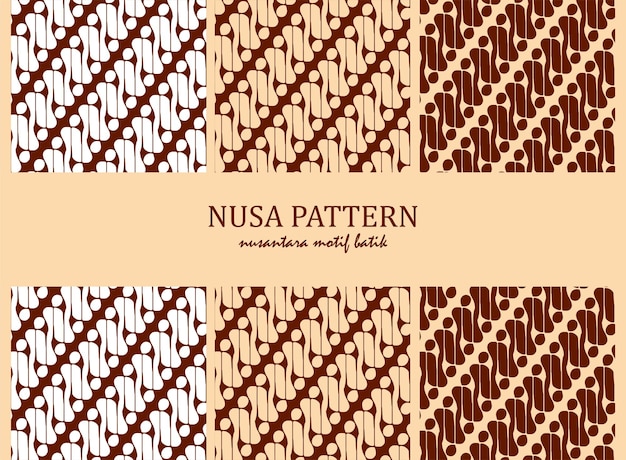 Plik wektorowy wzór nusantara motyw batik