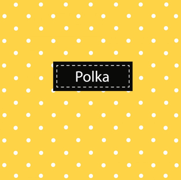 Wzór Polka Na żółtym Tle
