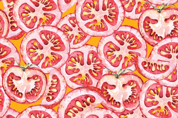 Plik wektorowy wzór pomidora tło warzywnedo projektowania wzorów tkanin lub tapet
