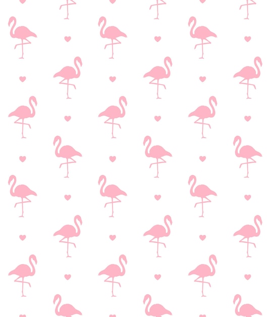Wzór Różowych Flamingów Sylwetki