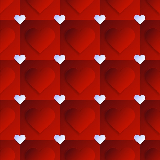 Wzór serca z kreatywnym kształtem w geometrycznym stylu.