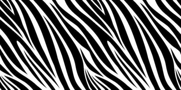 Plik wektorowy wzór skóry zebry. nadruk zwierzęcy, czarno-białe paski w tle