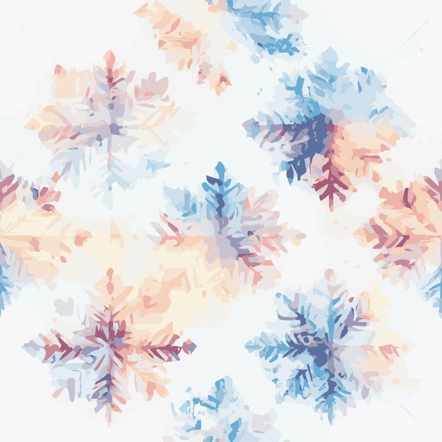 Plik wektorowy wzór świąteczny płatek śniegu aquarelle niekończący się wzór ferie zimowe