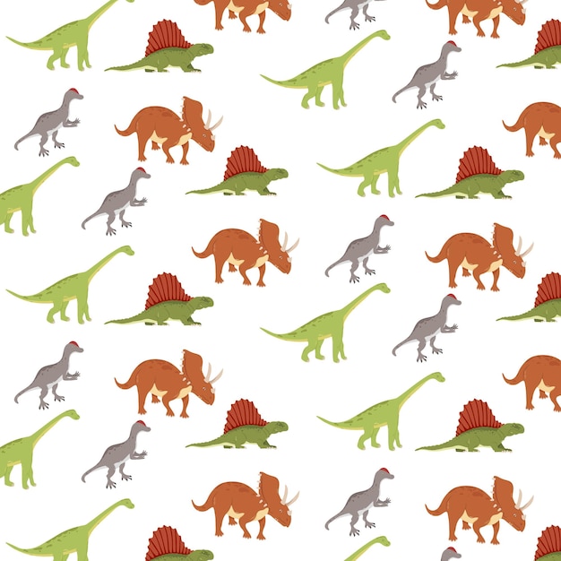 Wzór sylwetek dinozaurów
