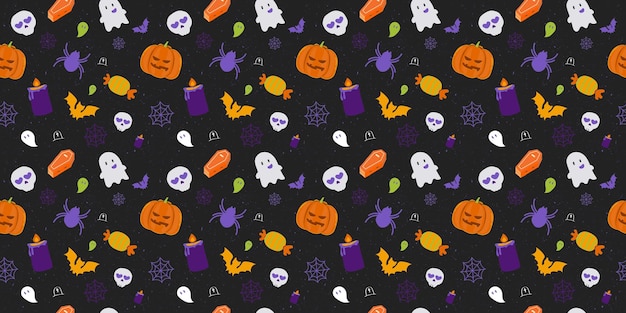 Plik wektorowy wzór tła ilustracji halloween