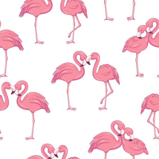 Wzór tropikalny Flamingo