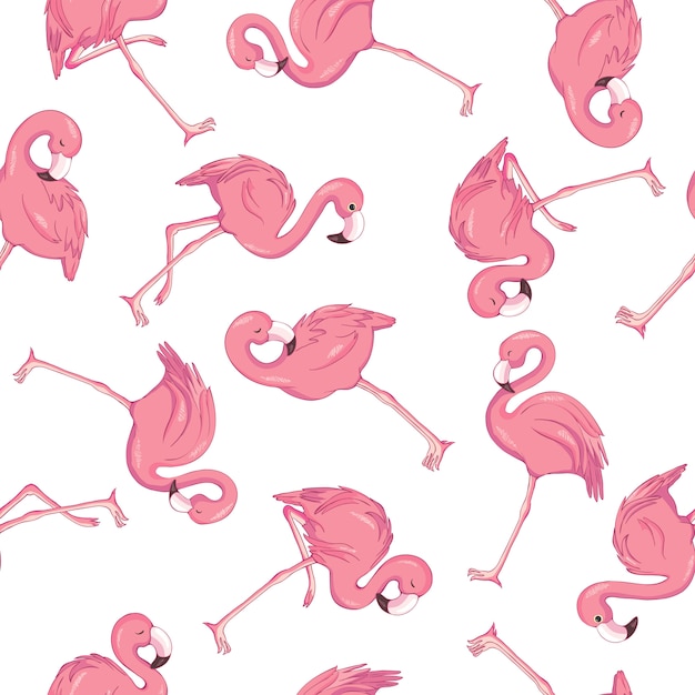 Wzór Tropikalny Flamingo