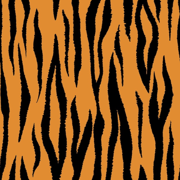 Wzór tygrysa. Powtarzający się nadruk z kotem bengalskim, pomarańczowym safari. Sztuka wektor skóry dzikich zwierząt.
