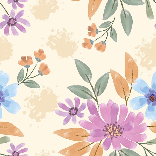 Wzór w kwiaty akwarelowe Ten wzór może być użyty do tkaniny Tekstylne tło tapety