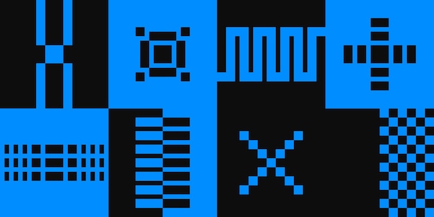 Wzór wektorowy z figurami geometrycznymi Neo Geo Shapes