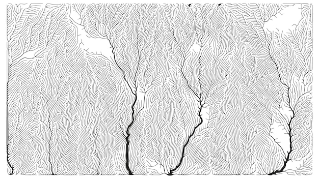 Plik wektorowy wzór wzrostu generatywna struktura rozgałęzień organiczna struktura siatki naczyń