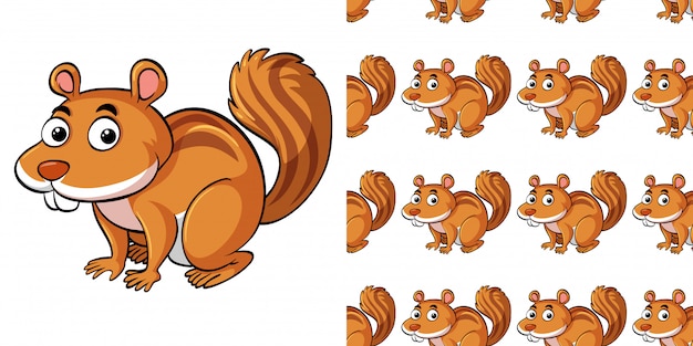 Plik wektorowy wzór z cute wiewiórki