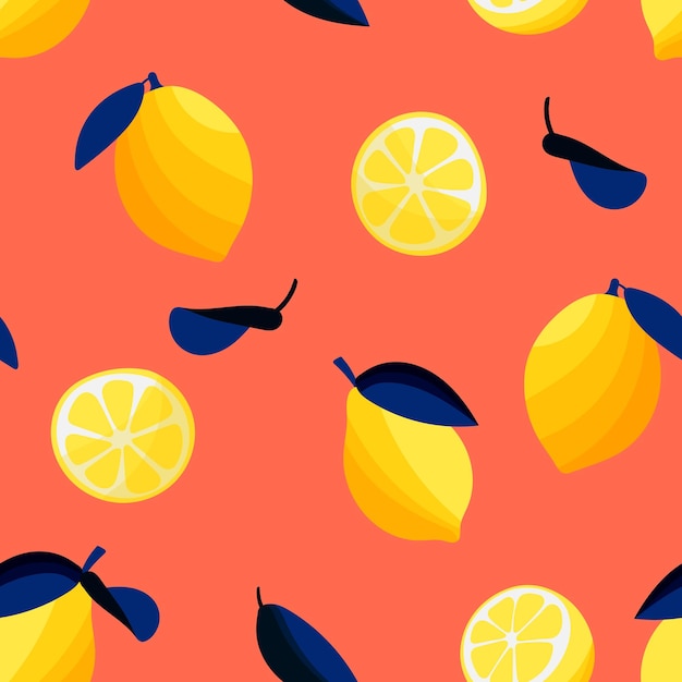 Wzór z cytryną ilustracji wektorowych
