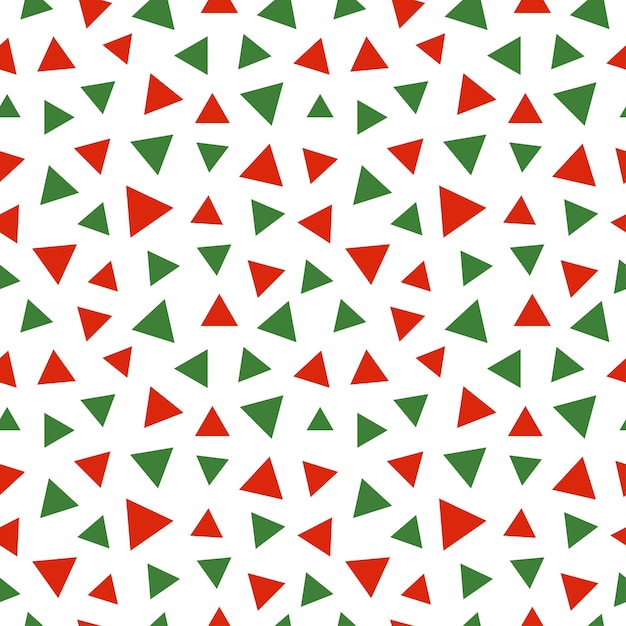 Wzór Z Dekoracją świąteczną. Wzór W Zielone I Czerwone Trójkąty.