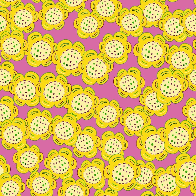 Wzór z doodle kwiaty