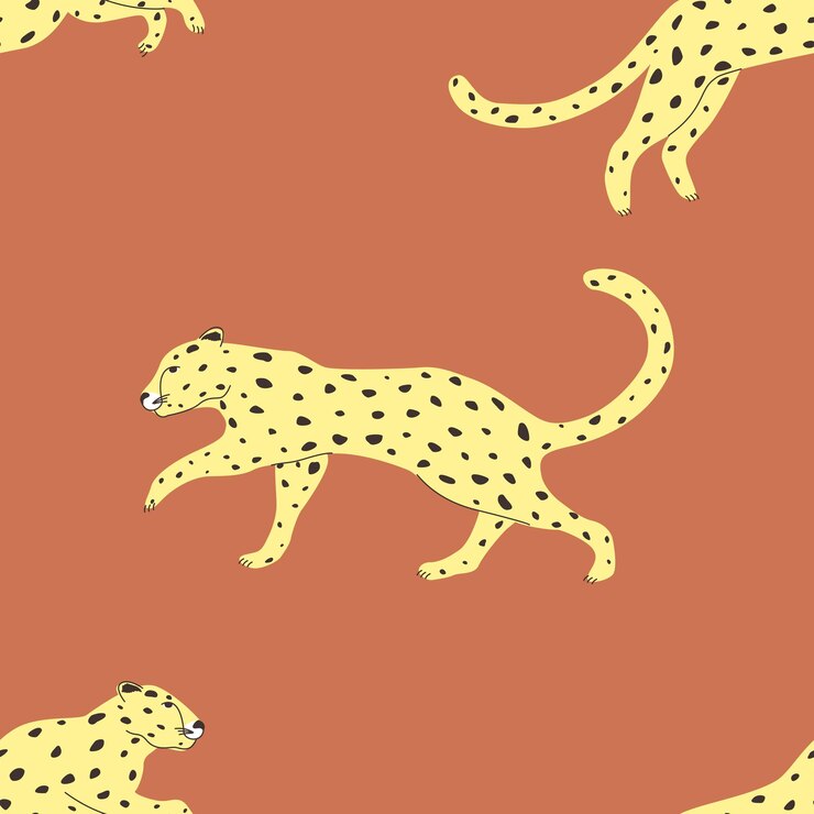Wzór z dzikich zwierząt leopard ilustracji wektorowych do druku