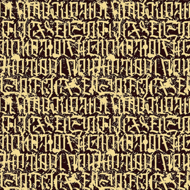 Plik wektorowy wzór z gotyckimi literami