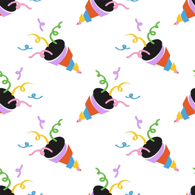 Wzór z ilustracji wektorowych party popper