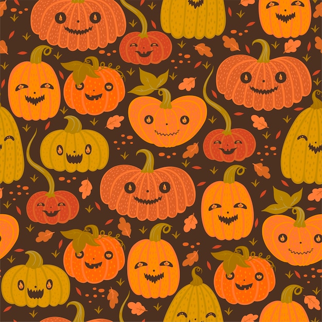 Wzór Z Jesiennych Dyni Halloween