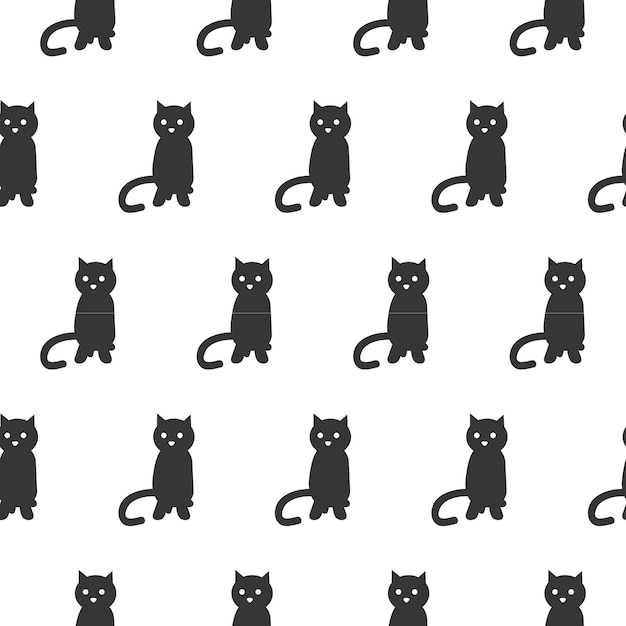 Wzór z ręcznie rysowane koty