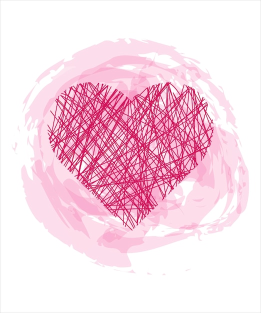 Plik wektorowy wzór z sercami na czerwonym tle