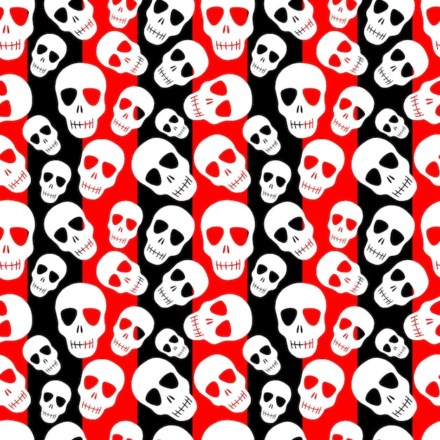 Wzór Z Skullsdesign Na Halloween