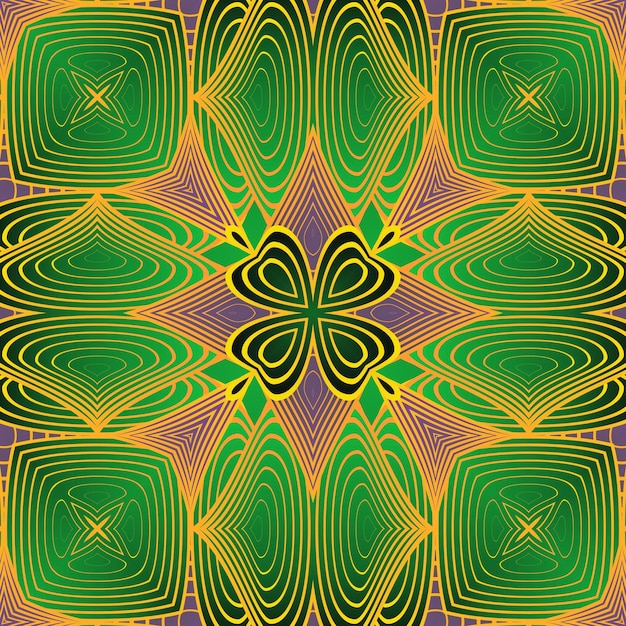 Wzór z symetrycznym ornamentem geometrycznym ilustracji wektorowych
