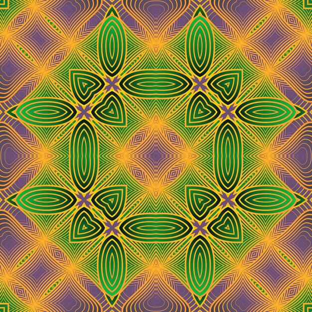Wzór z symetrycznym ornamentem geometrycznym ilustracji wektorowych