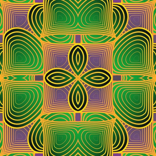 Wzór z symetrycznym ornamentem geometrycznym ilustracji wektorowych