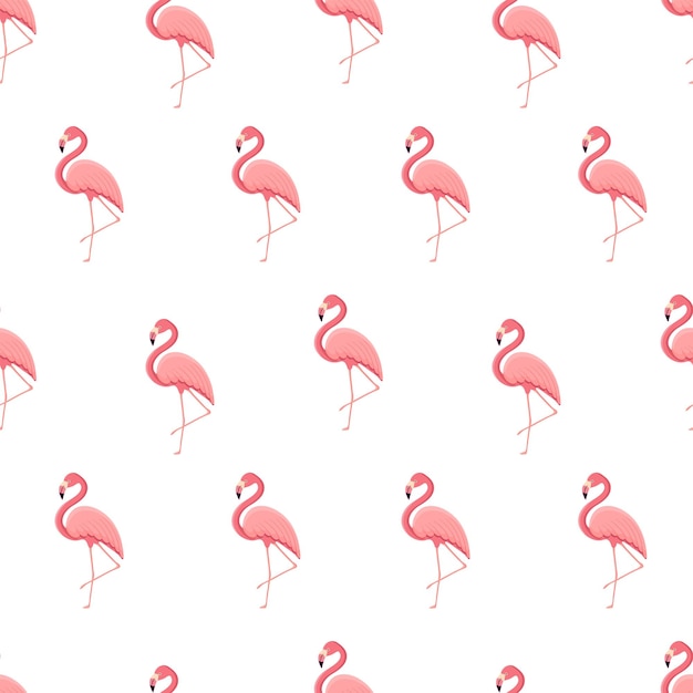 Wzór z teksturą flaminga tropikalnego ptaka z ptakiem do drukowania tapety tekstylnej