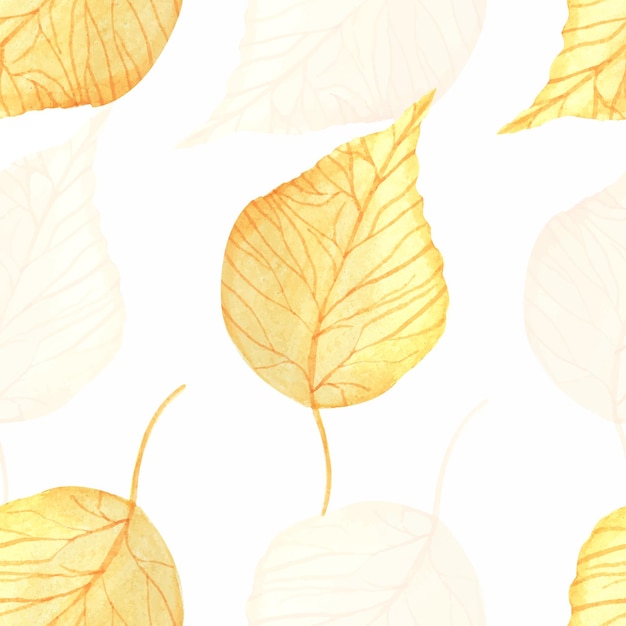 Plik wektorowy wzór z żółtymi liśćmi