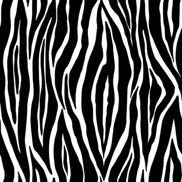 Plik wektorowy wzór zebry. czarno-białe paski zebry. wektor zoo tkanina materiał skóry zwierzęcej