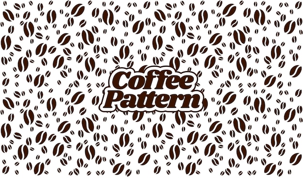 Wzór Ziaren Kawy Wzór Ziarn Kawy Tło Bezszwodowe Wzór Ziarna Kawy Do Pakowania Kawy