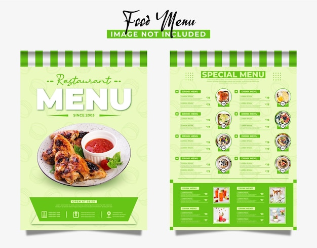 Plik wektorowy wzorzec menu fast foodów i restauracji