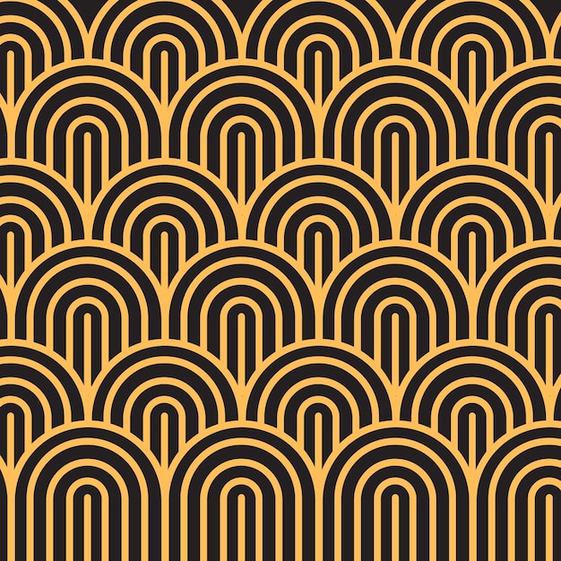 Wzorzec muszli Art Deco