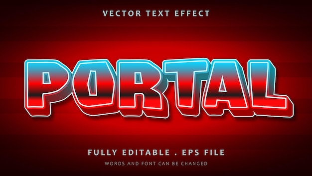 Wzorzec Projektowania Efektów Tekstowych Futuristic Portal Editable