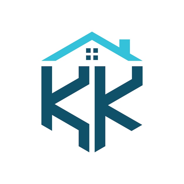 Plik wektorowy wzorzec projektu logo domu letter kk logo dla budowy nieruchomości lub dowolnego biznesu związanego z domem