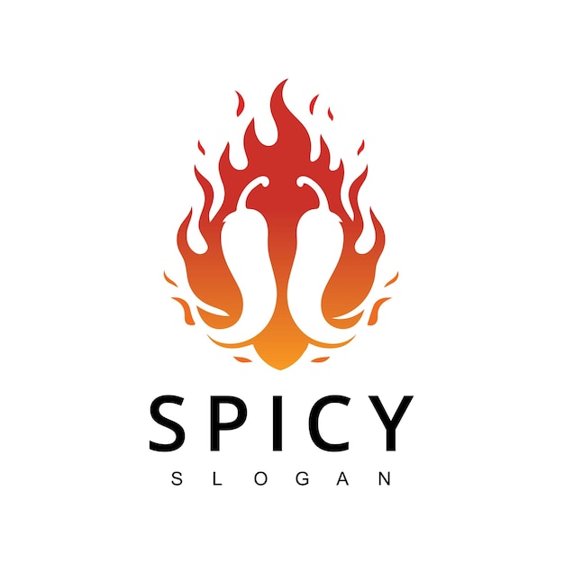 Wzorzec Projektu Logo Hot Chili Spicy Pepper