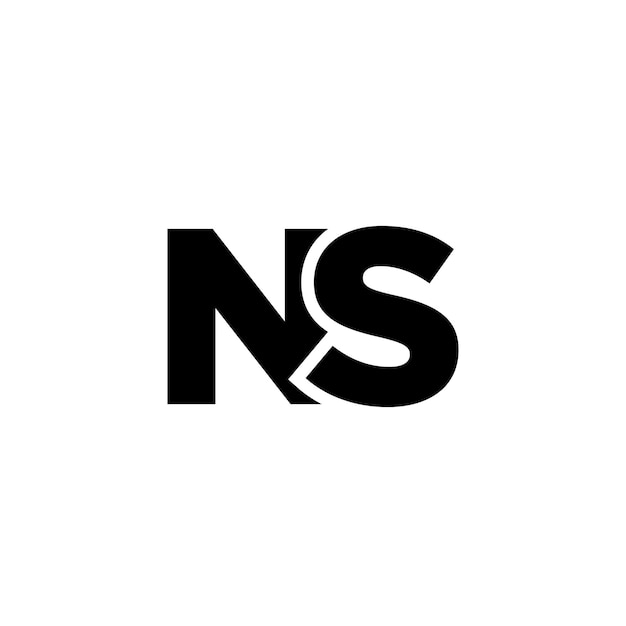 Wzorzec projektu logo N i S NS Minimalny monogram początkowy logotyp