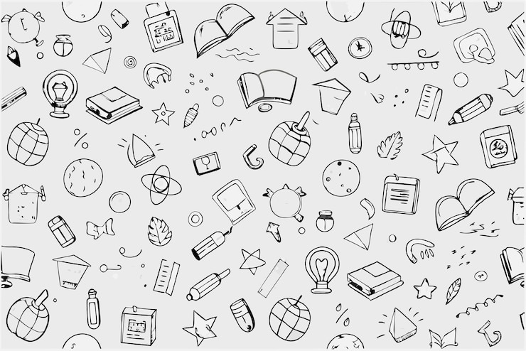 Wektor wzorzec wykształcenia w stylu doodle