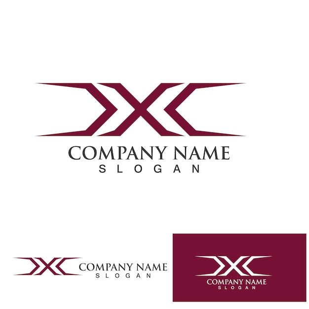X Letter Logo Szablon Wektor Ikona