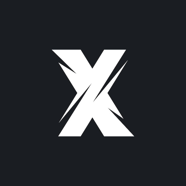 X list ikona wektor koncepcja szablon projektu