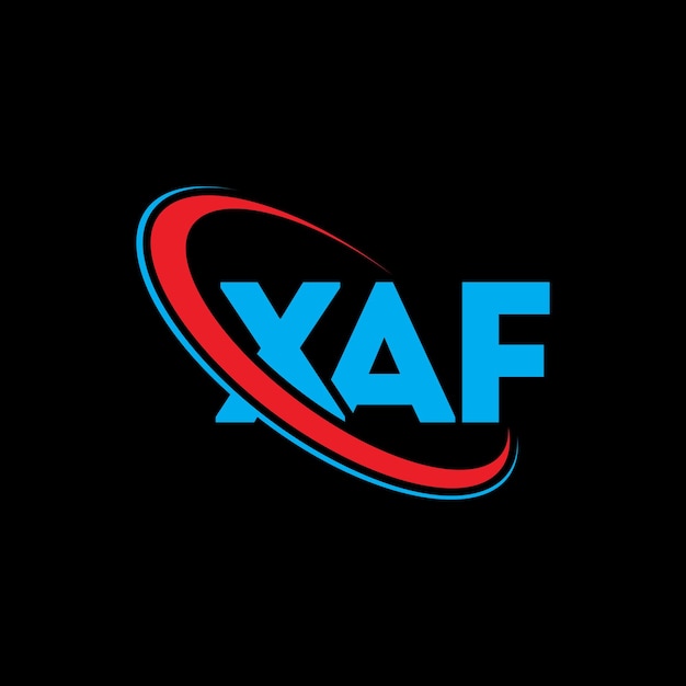 Xaf Logo Xaf Litera Xaf Logo Inicjały Xaf Logo Powiązane Z Okręgiem I Dużymi Literami Monogram Logo Xaf Typografia Dla Biznesu Technologicznego I Marki Nieruchomości